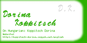 dorina koppitsch business card